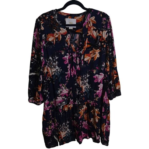 Anthropologie Maeve Caravane Tunic Dress Drop Waist Pockets Size L - Picture 2 of 12